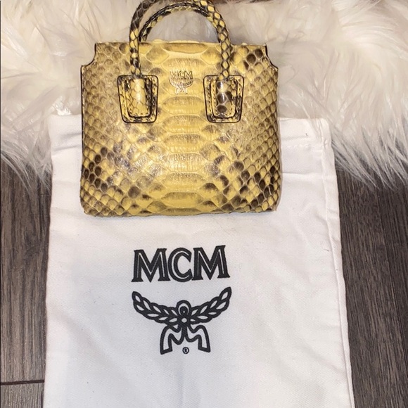 MCM Handbags - MCM Authentic Python Mini Mila Card /Coin bag💕🕶